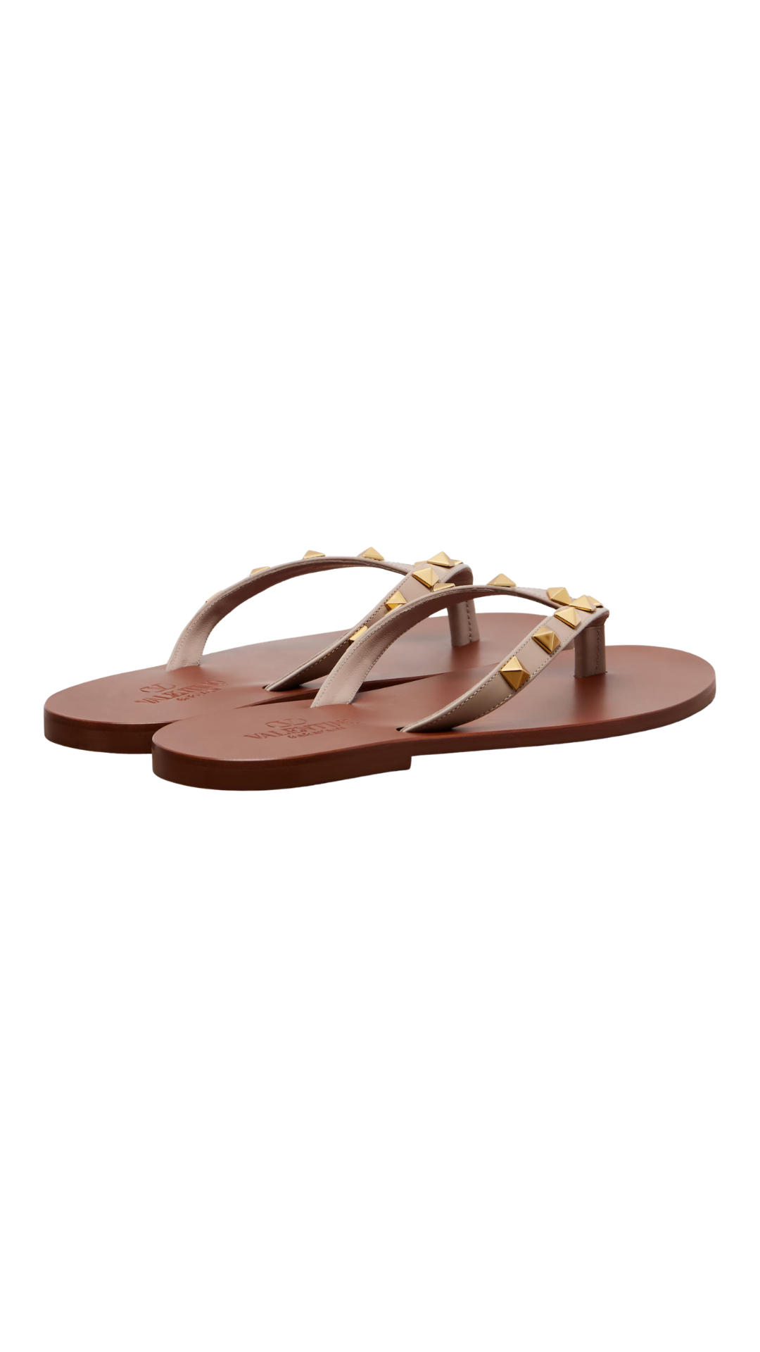 Rockstud Leather Thong Sandals