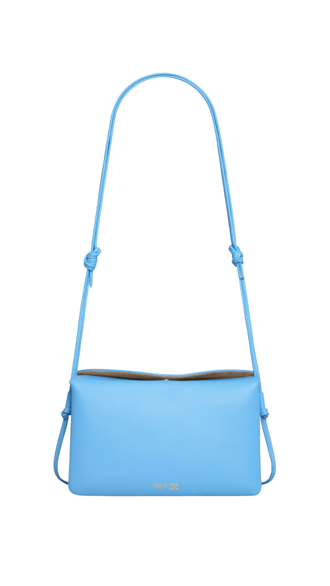 Trio Flap in Smooth Lambskin in Sky Blue