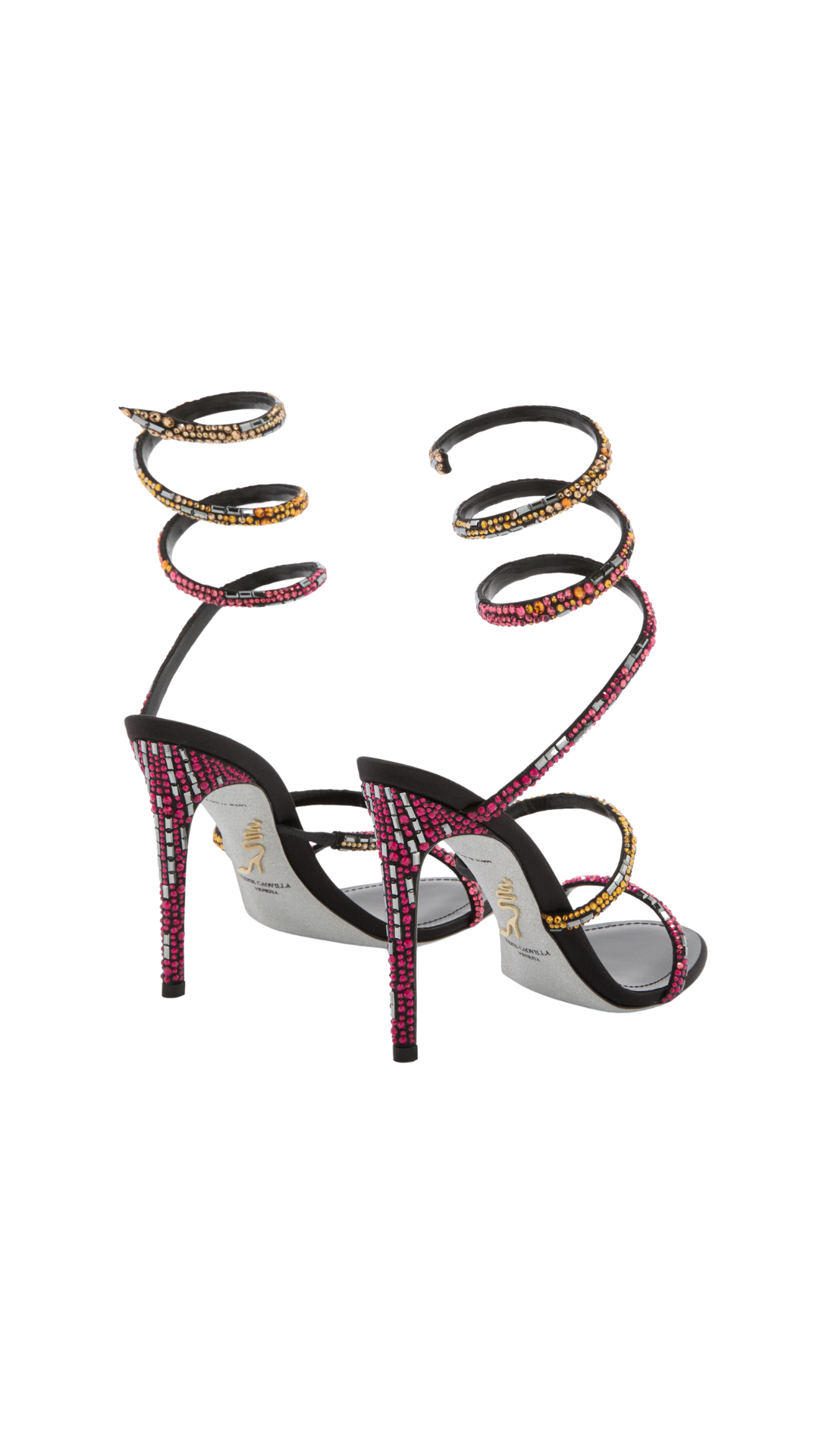 Cleo Black Sandal with Swarovski Crystals 105