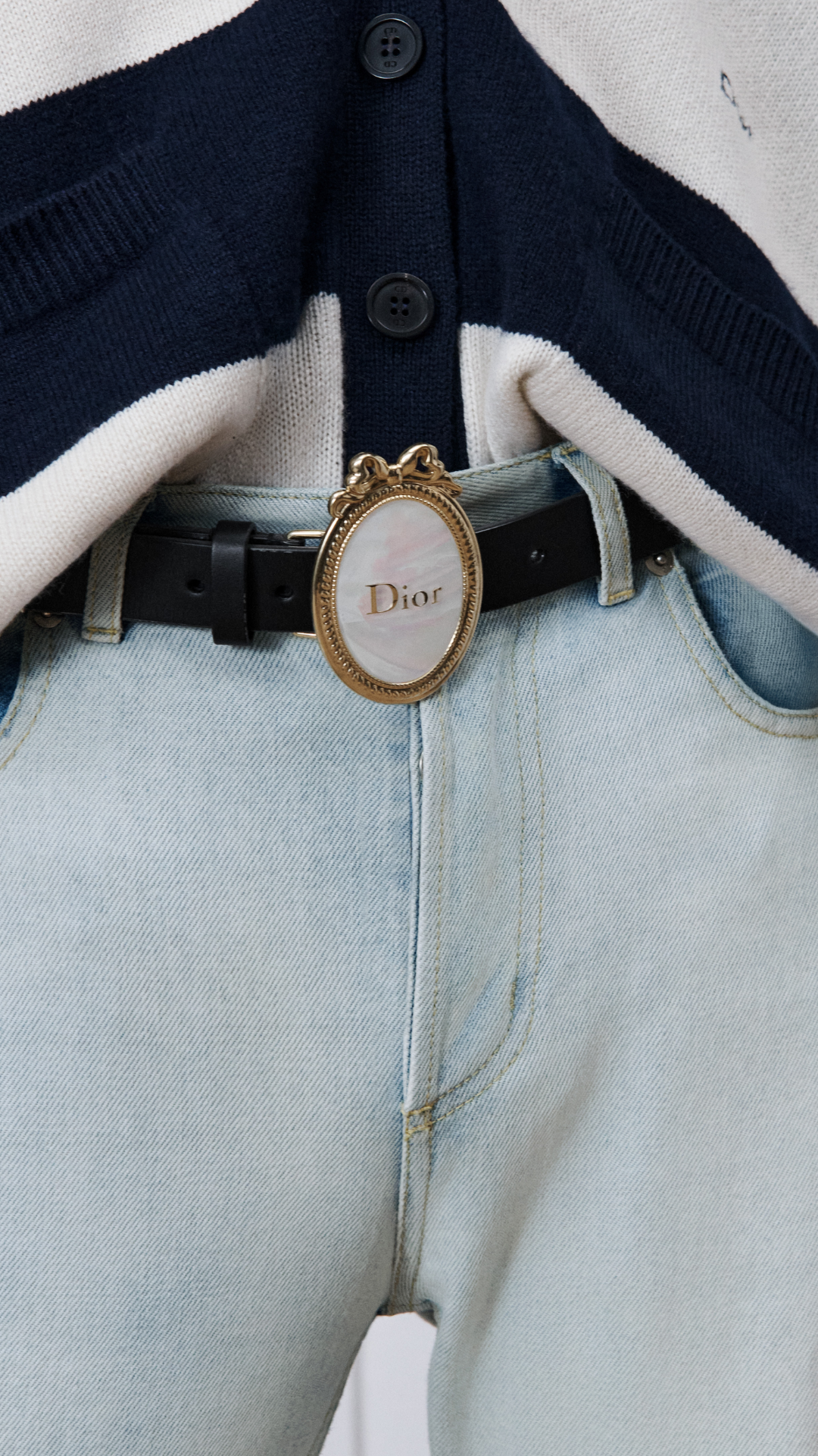 Dior Médaillon Belt Black Smooth Calfskin, 25 MM