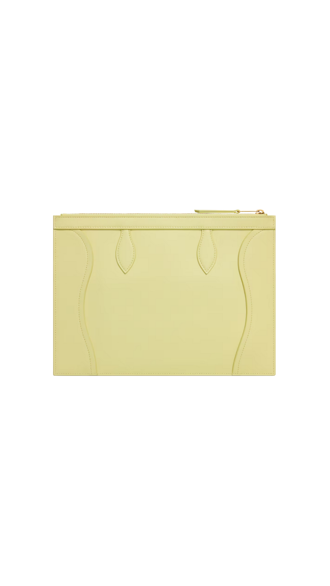 Medium Pouch In Citrus Glossy Calfskin
