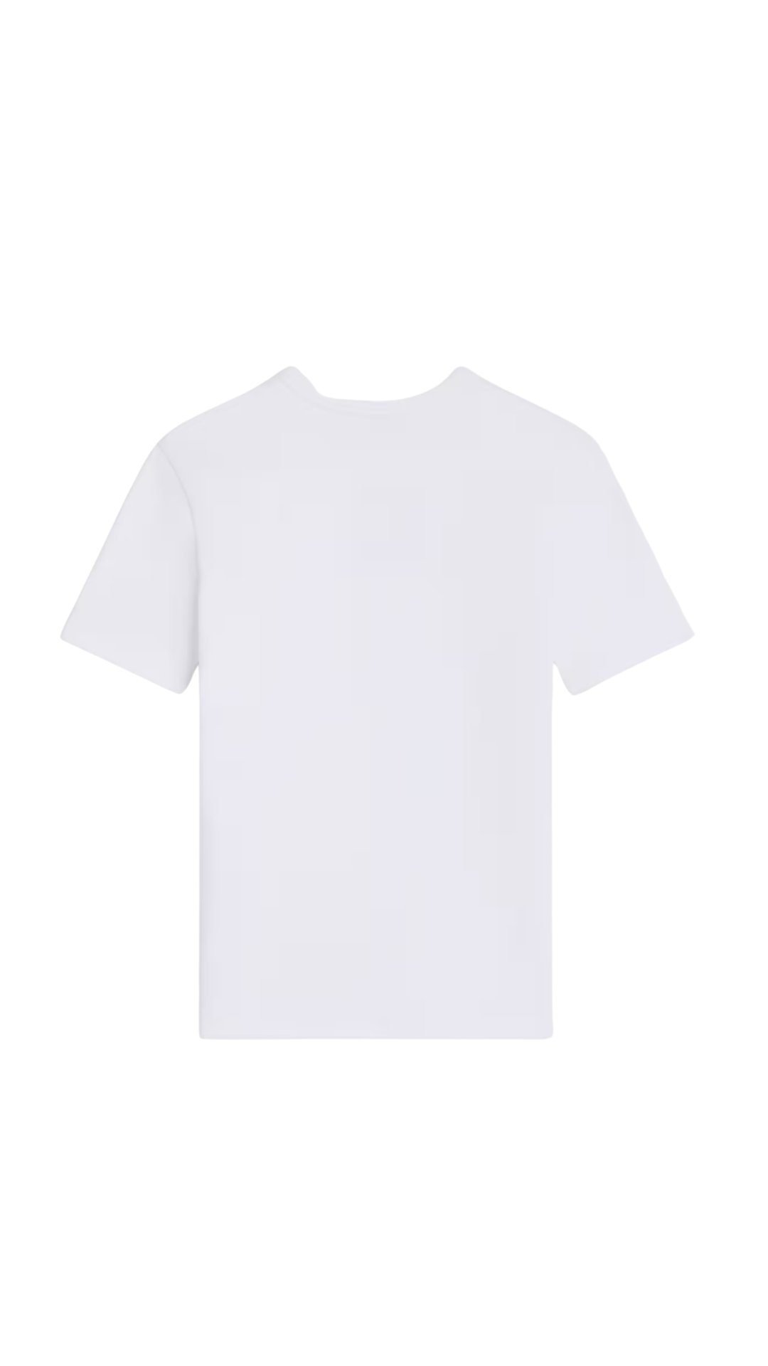 Triomphe T-Shirt in Off White / Navy Ribbed Cotton Jersey