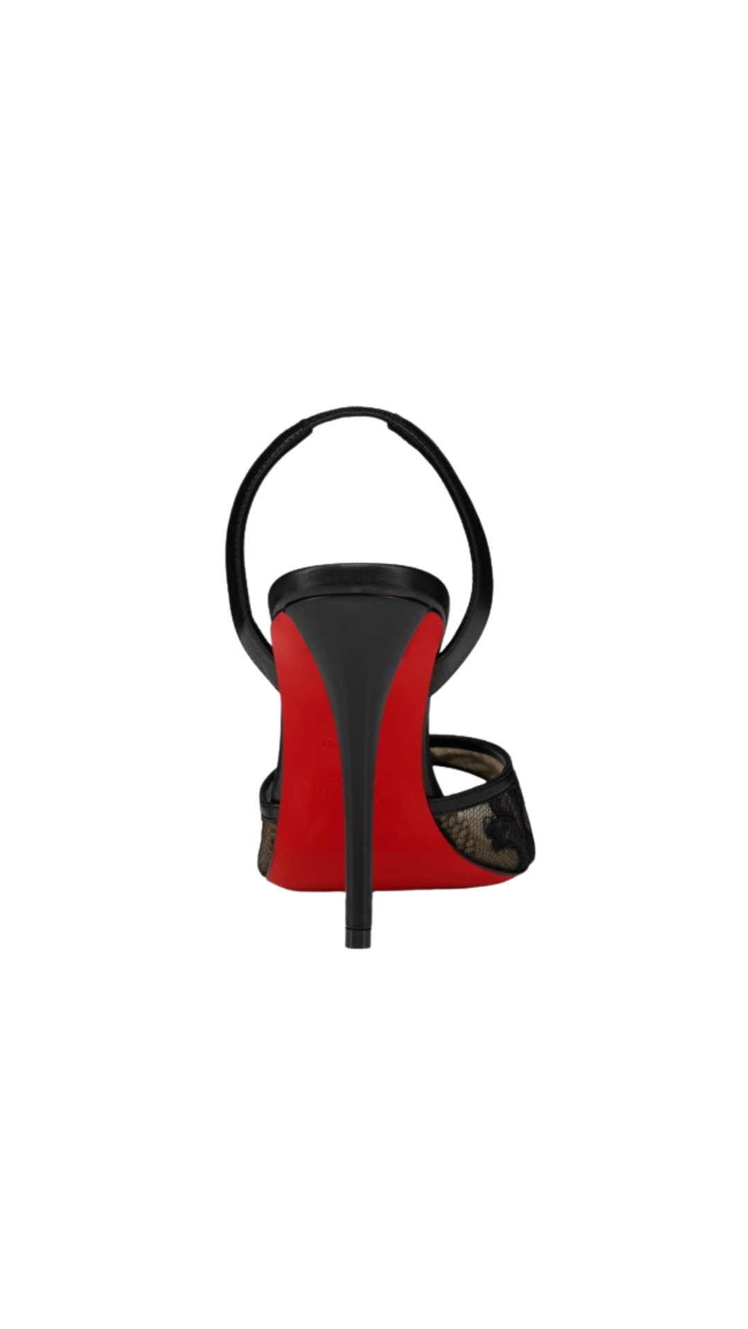 Miss Z Lace Sling Slingback Pumps - Mesh and lace - Black