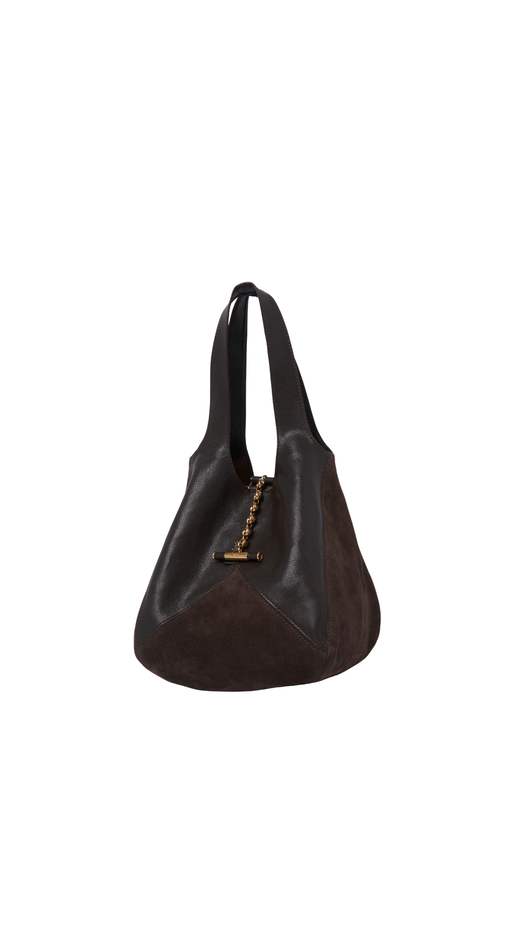Chloé Balloon Small in Brown Grain And Suede Leather Bag