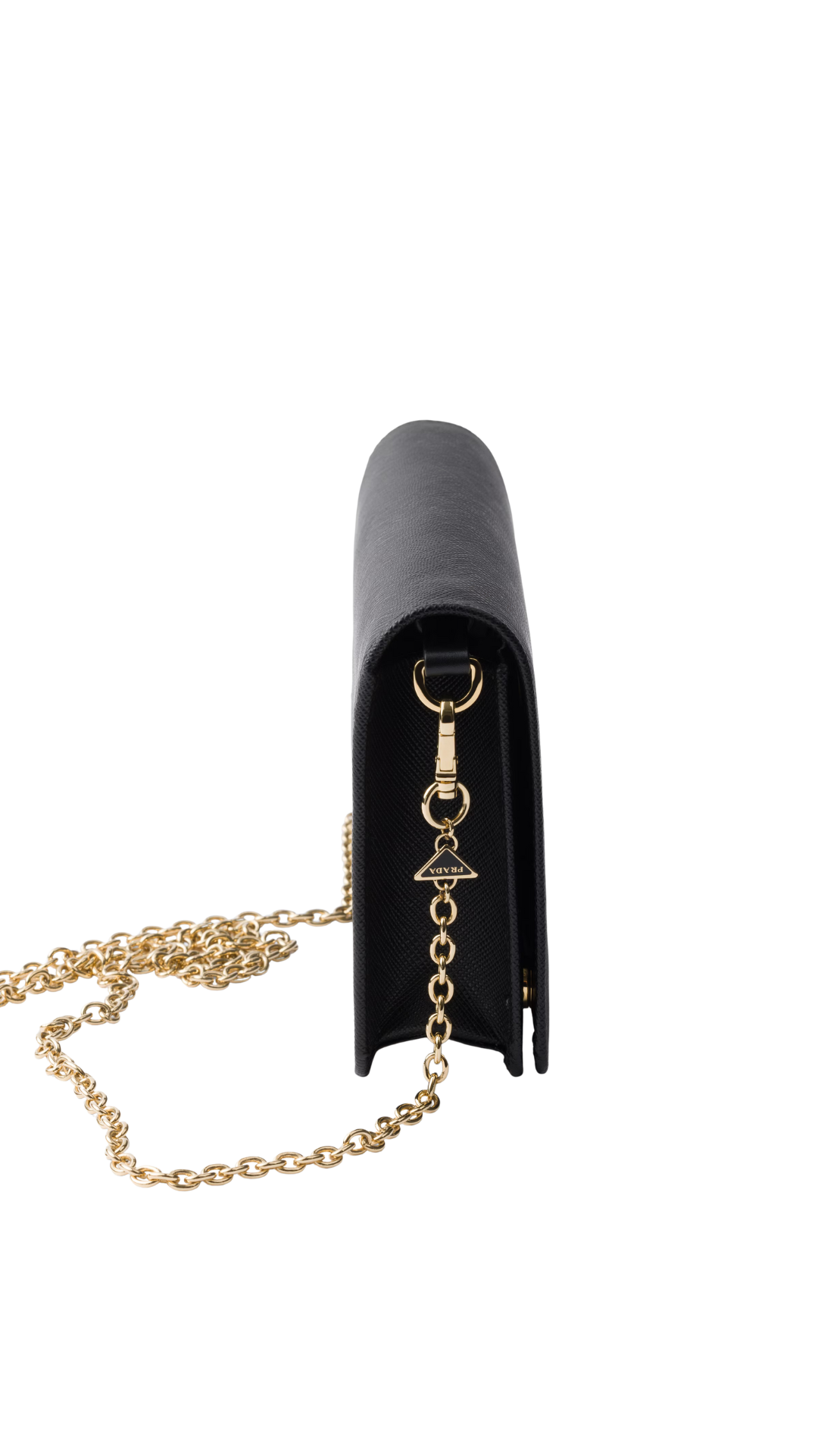 Mini Saffiano in Black Leather Bag