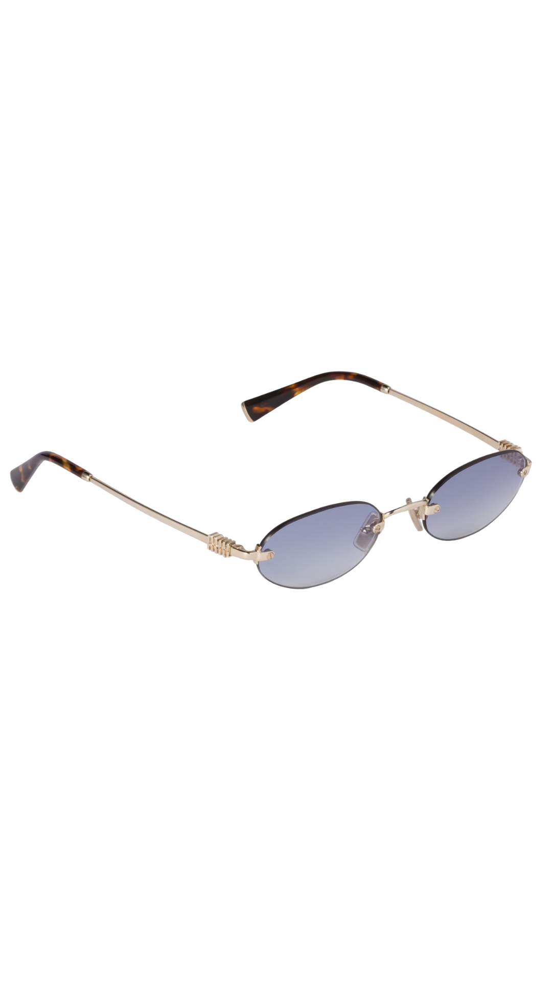 Miu Miu Logo Sunglasses in Indigo Lenses