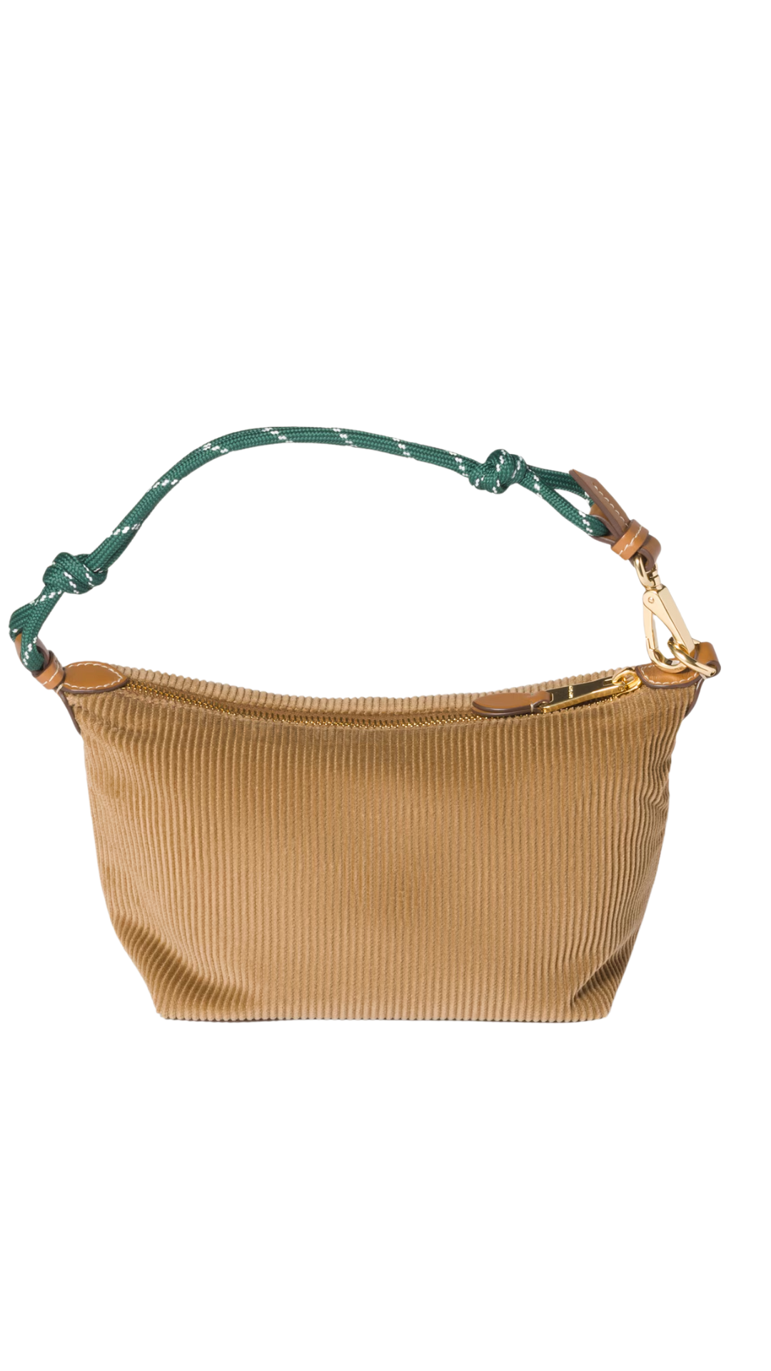 Corduroy Pouch in Cinnamon/Green