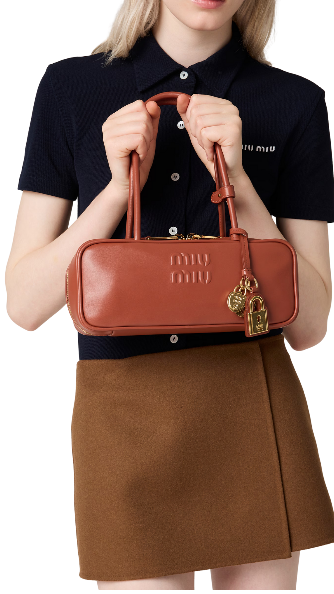 Beau Leather Bag in Rust