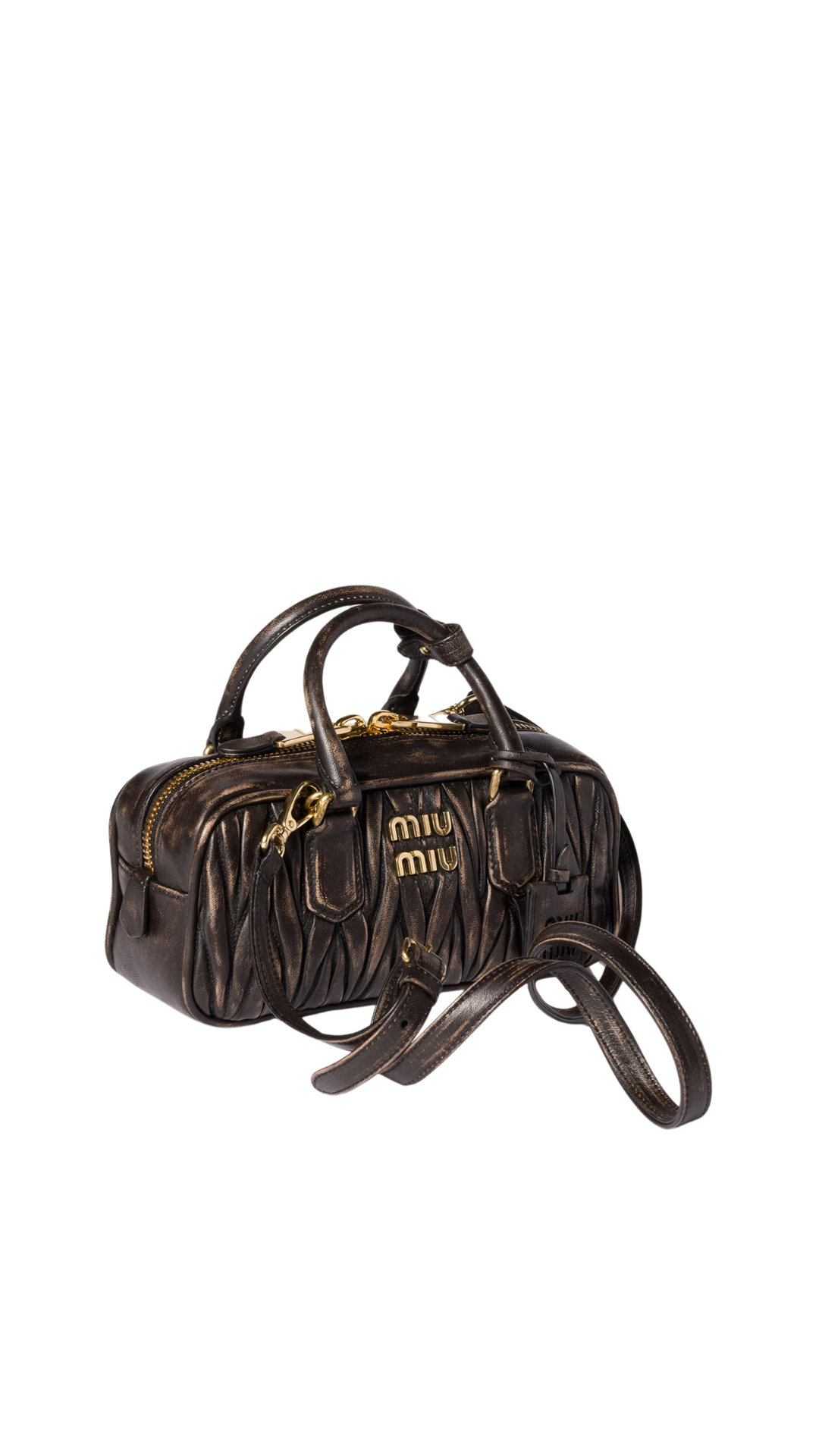 Arcadie Matelassé Nappa Leather Bag in Coffe