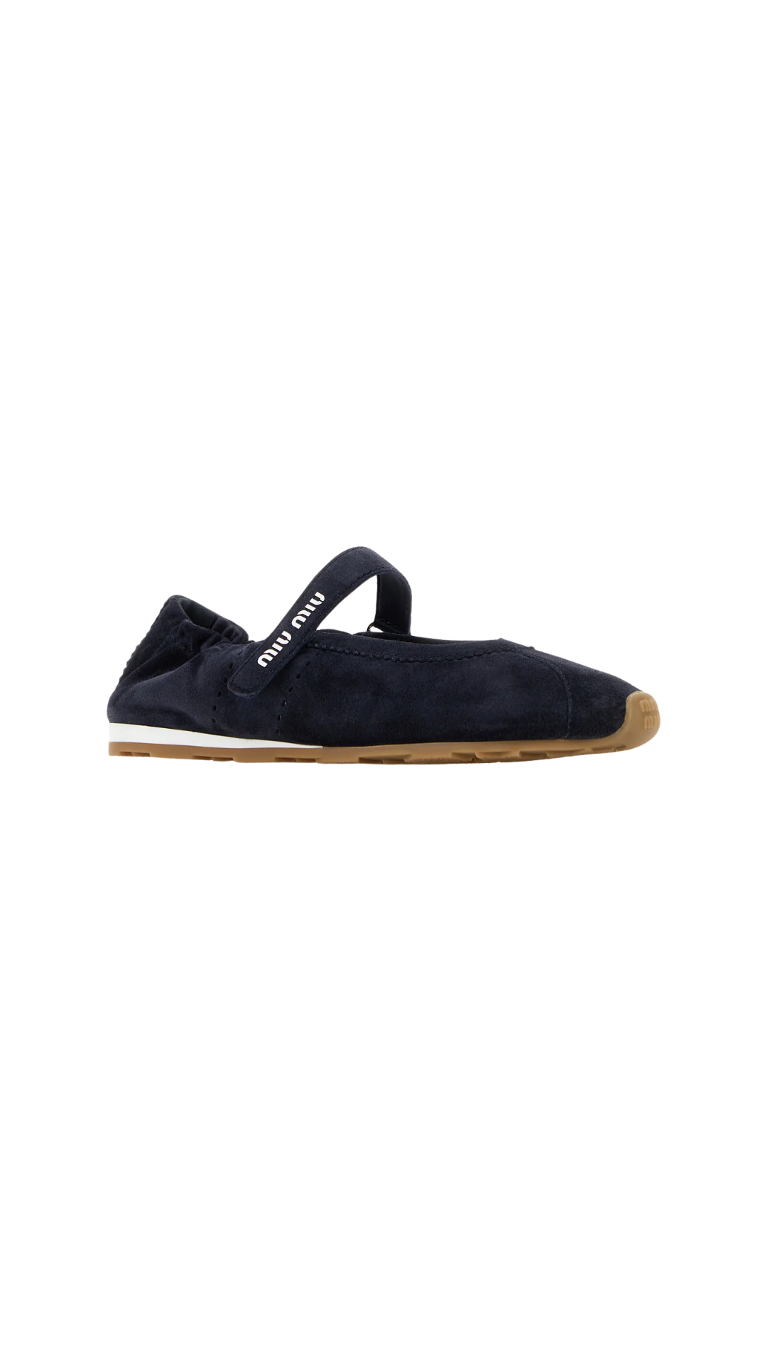 Plume in Navy Suede Ballerinas