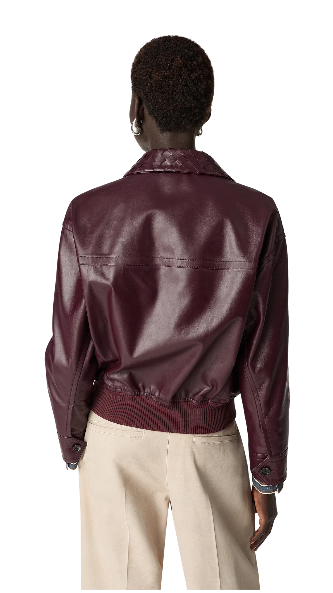 Leather Blouson in Jam