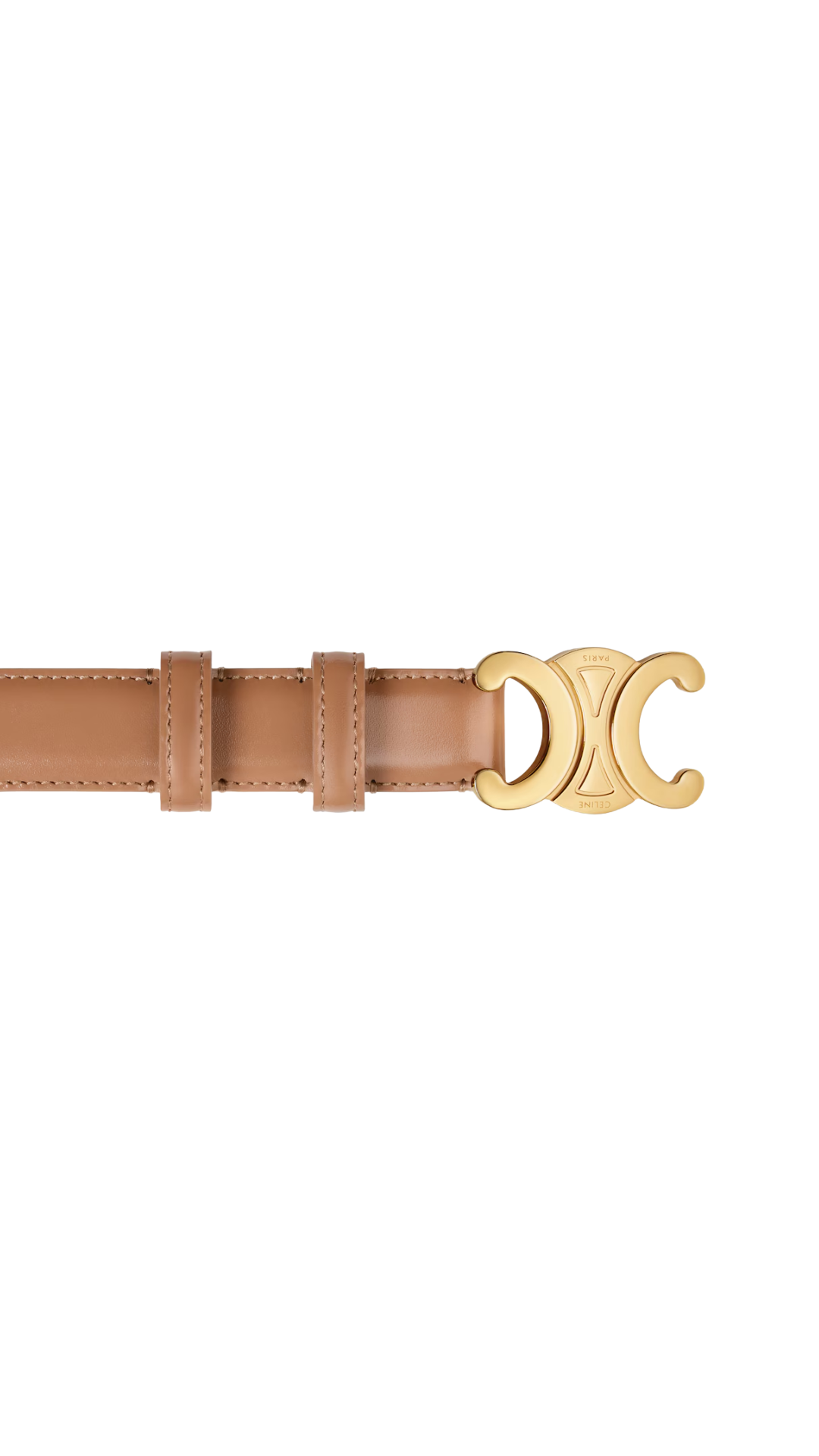 Medium 25mm Triomphe Belt In Bronze Taurillon Leather