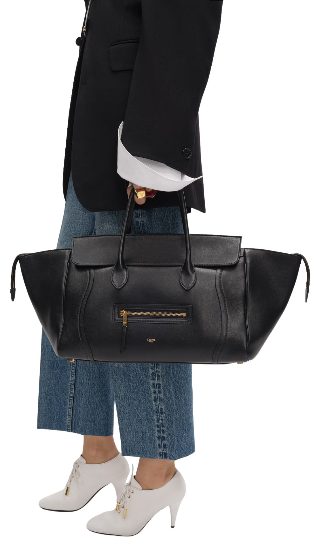 Medium New Luggage In Supple Shiny Lambskin