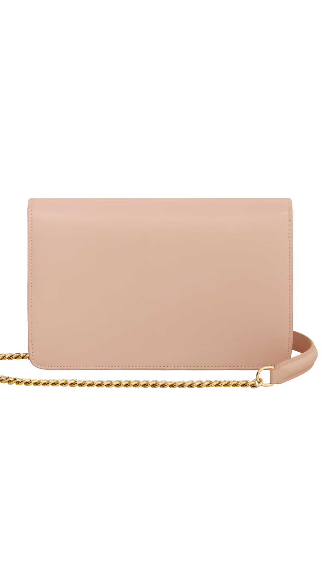 Wallet On Chain Margo in Soft Peach Shiny Calfskin