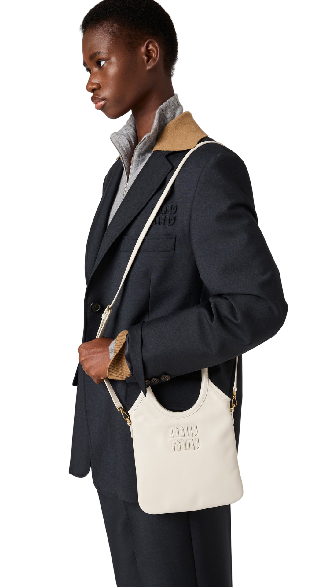 IVY Leather Handbag in White