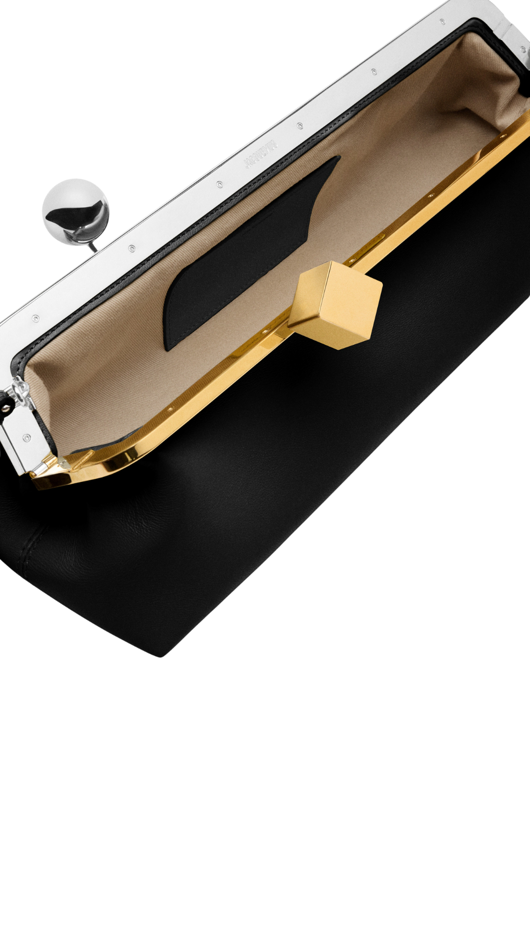 The Salon Clutch Long Clasp Bag in Black