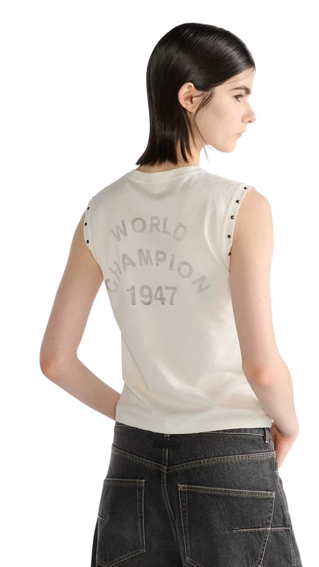 J'Adore Dior Tank Top in White Cotton Jersey