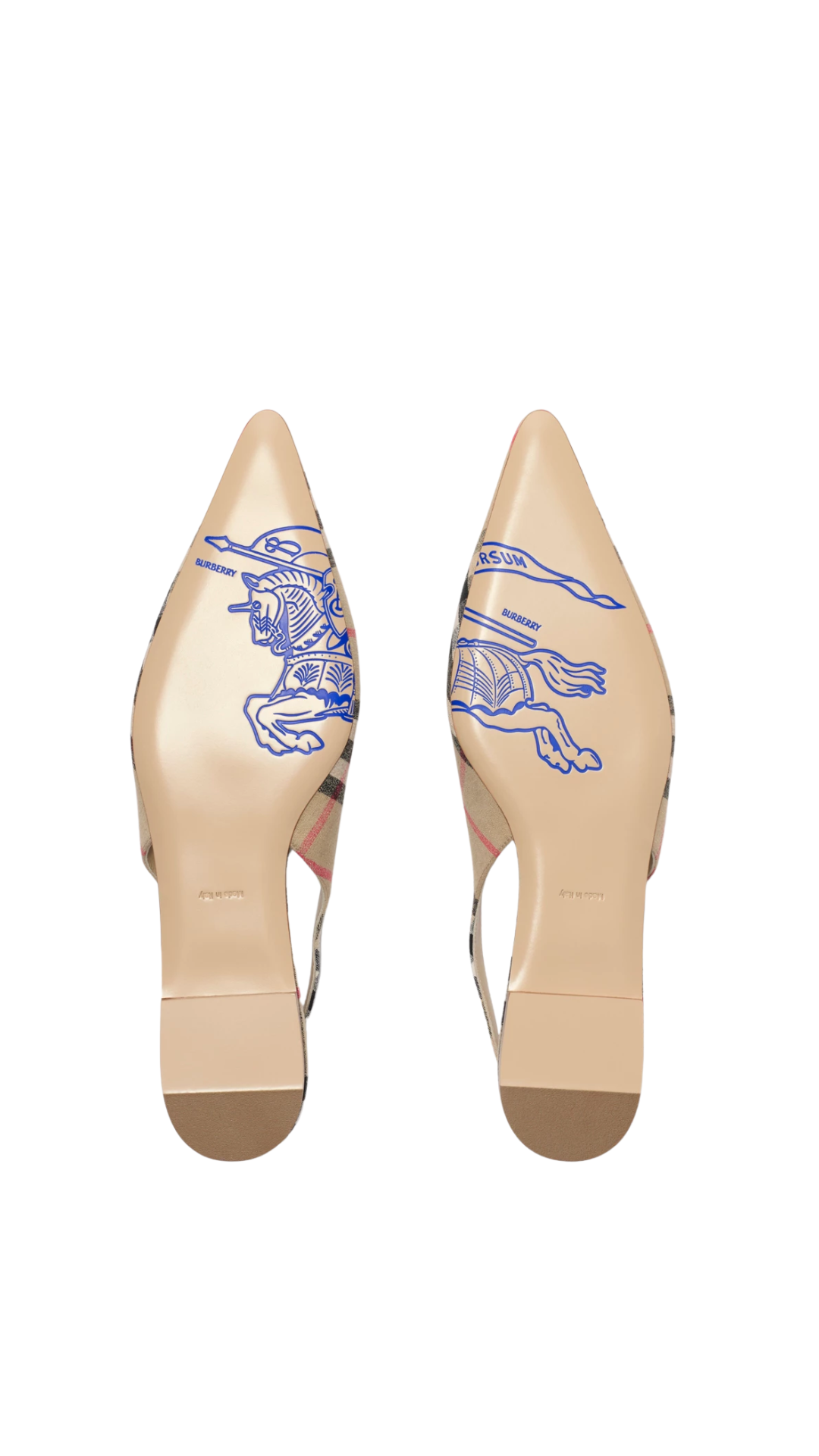Check Dame Slingback Ballerinas in Sand