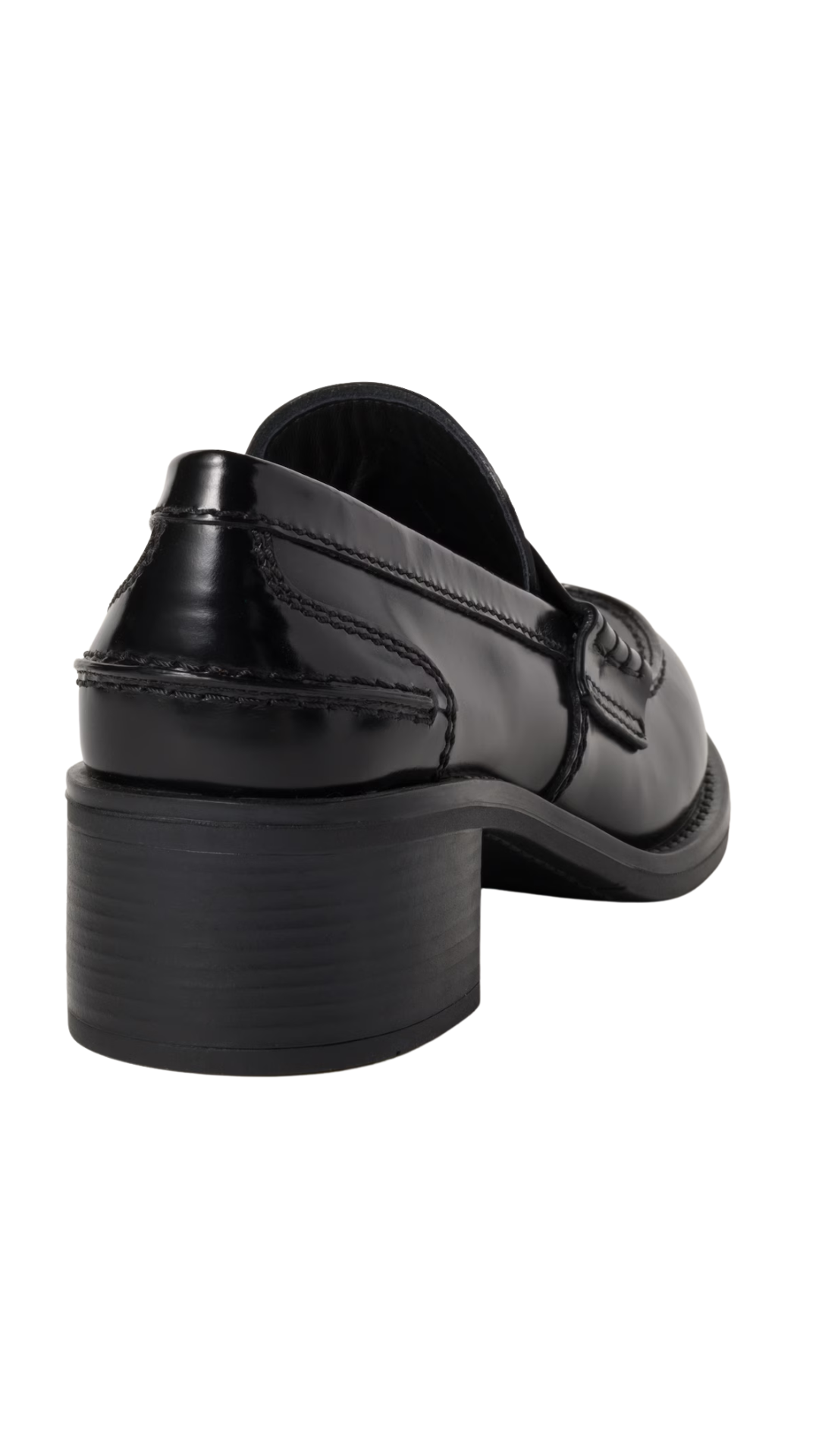 Brushed Leather Loafers in Black