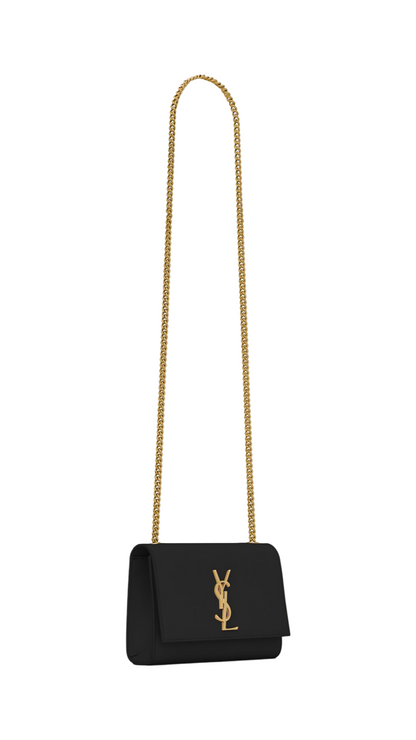 Small Kate in Grain De Poudre Leather in Black