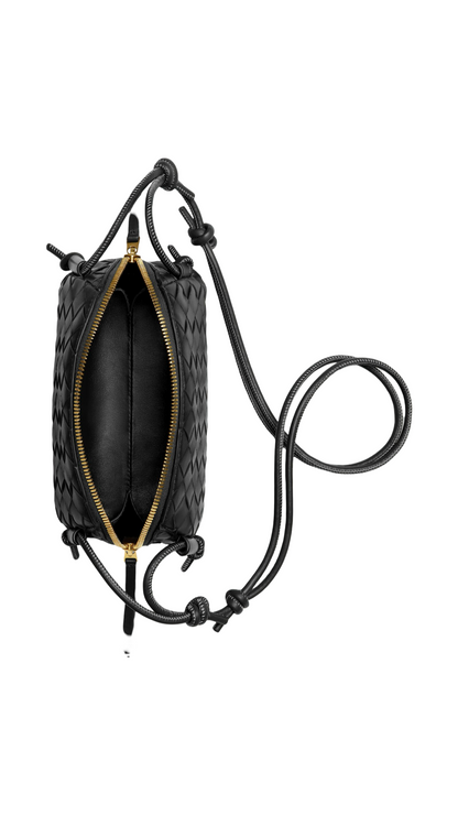 Intrecciato Concert Pouch in Black