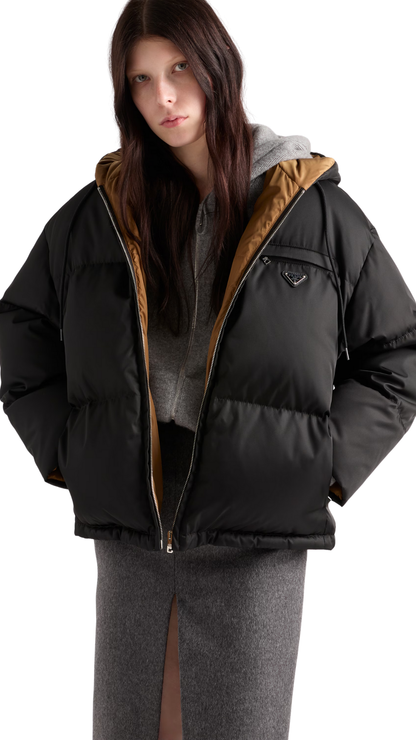 Re-Nylon Down Jacket in Black