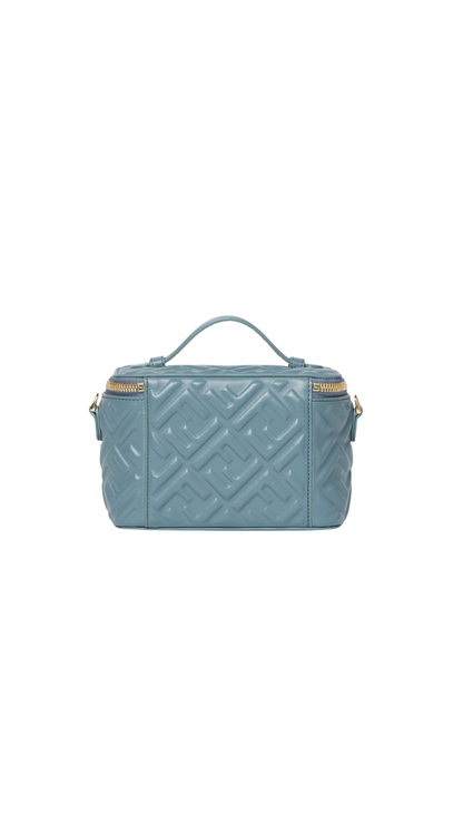 Vanity in Mercury Blue Nappa Leather Mini-Bag with FF Motif