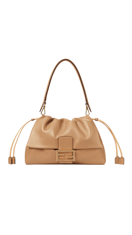 Mamma Baguette Large in Cappuccino Nappa Leather Bag