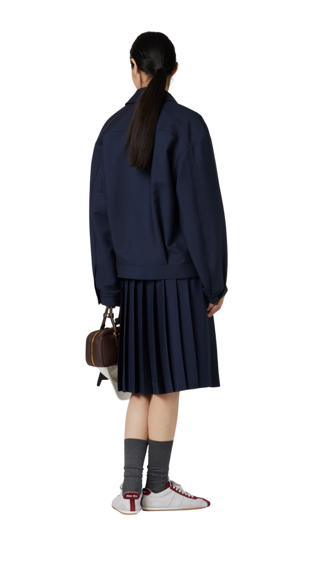 Mohair Blouson Jacket in Navy