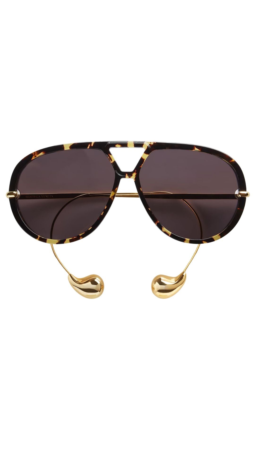 Drop Aviator Sunglasses in Havana/Grey