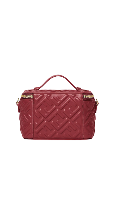 Vanity in Burgundy Nappa Leather Mini-Bag with FF Motif