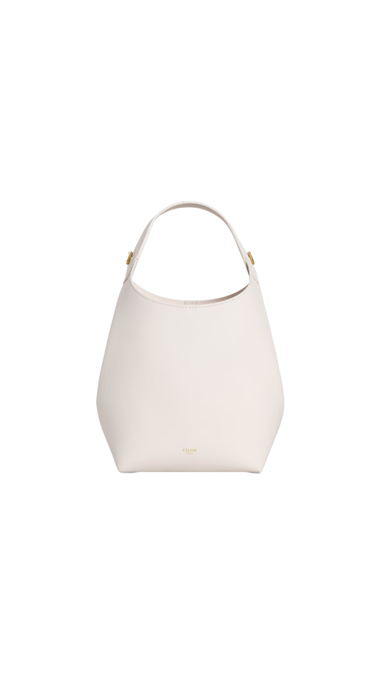 Small Hobo In Rice Supple Smooth Calfskin