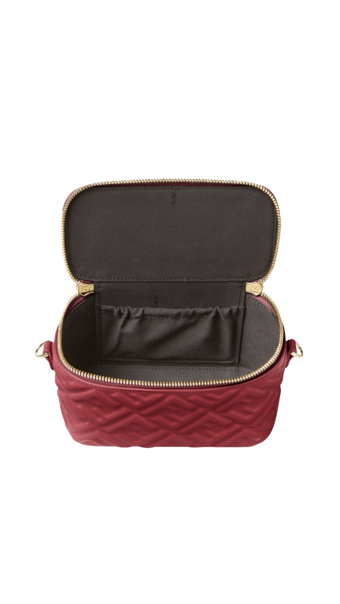 Vanity in Burgundy Nappa Leather Mini-Bag with FF Motif