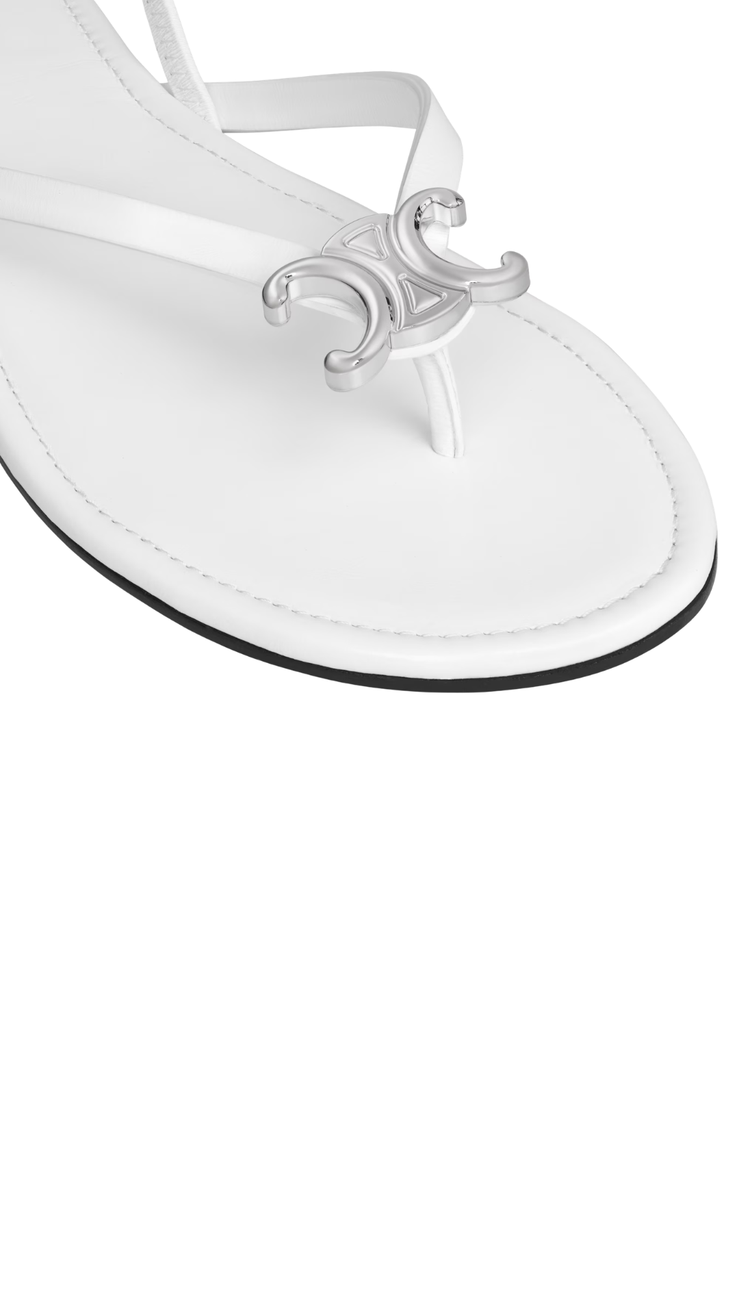 Biki Sandal In Ultra White Calfskin