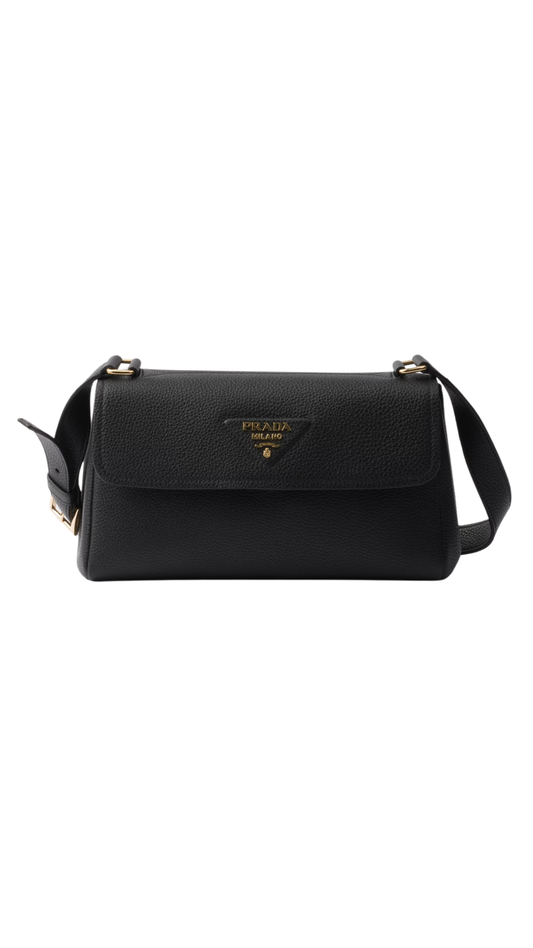 Small Leather Shoulder Bag in Black