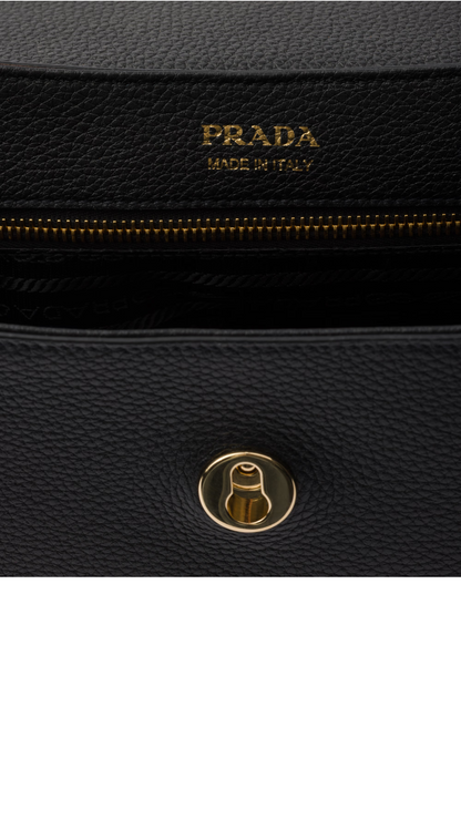 Small Leather Shoulder Bag in Black