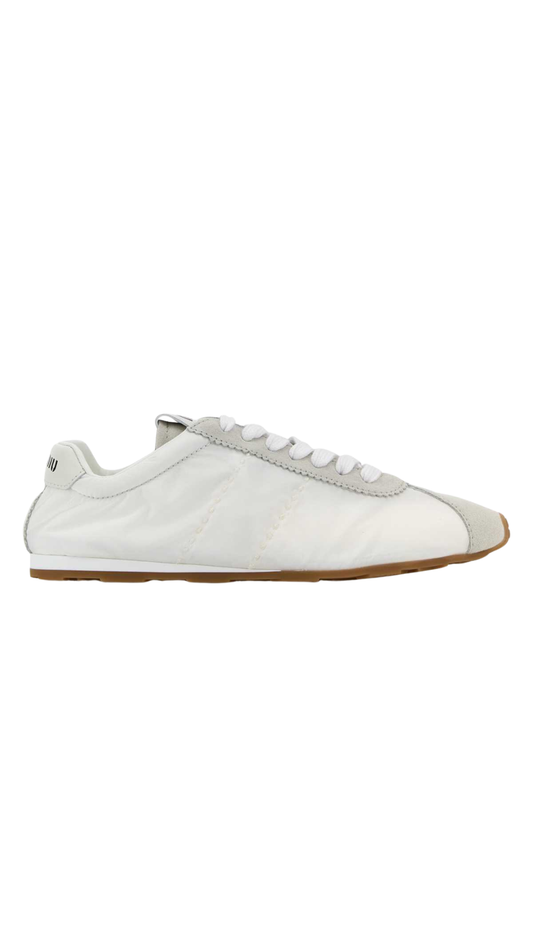 Plume Suede Sneakers in White