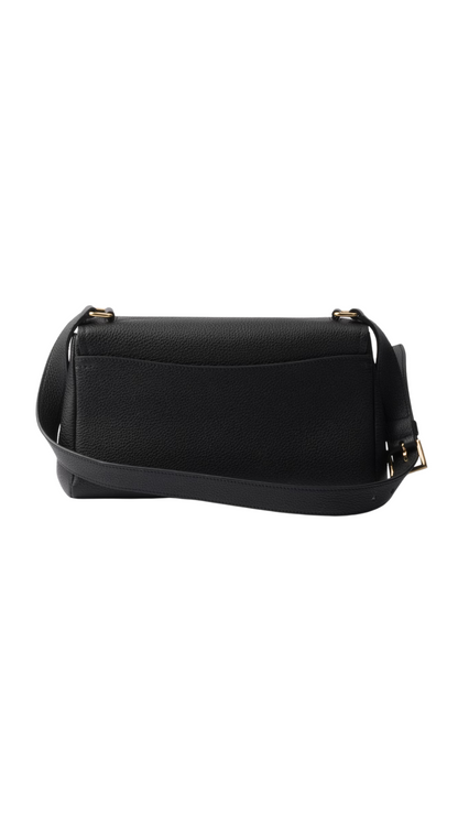 Small Leather Shoulder Bag in Black
