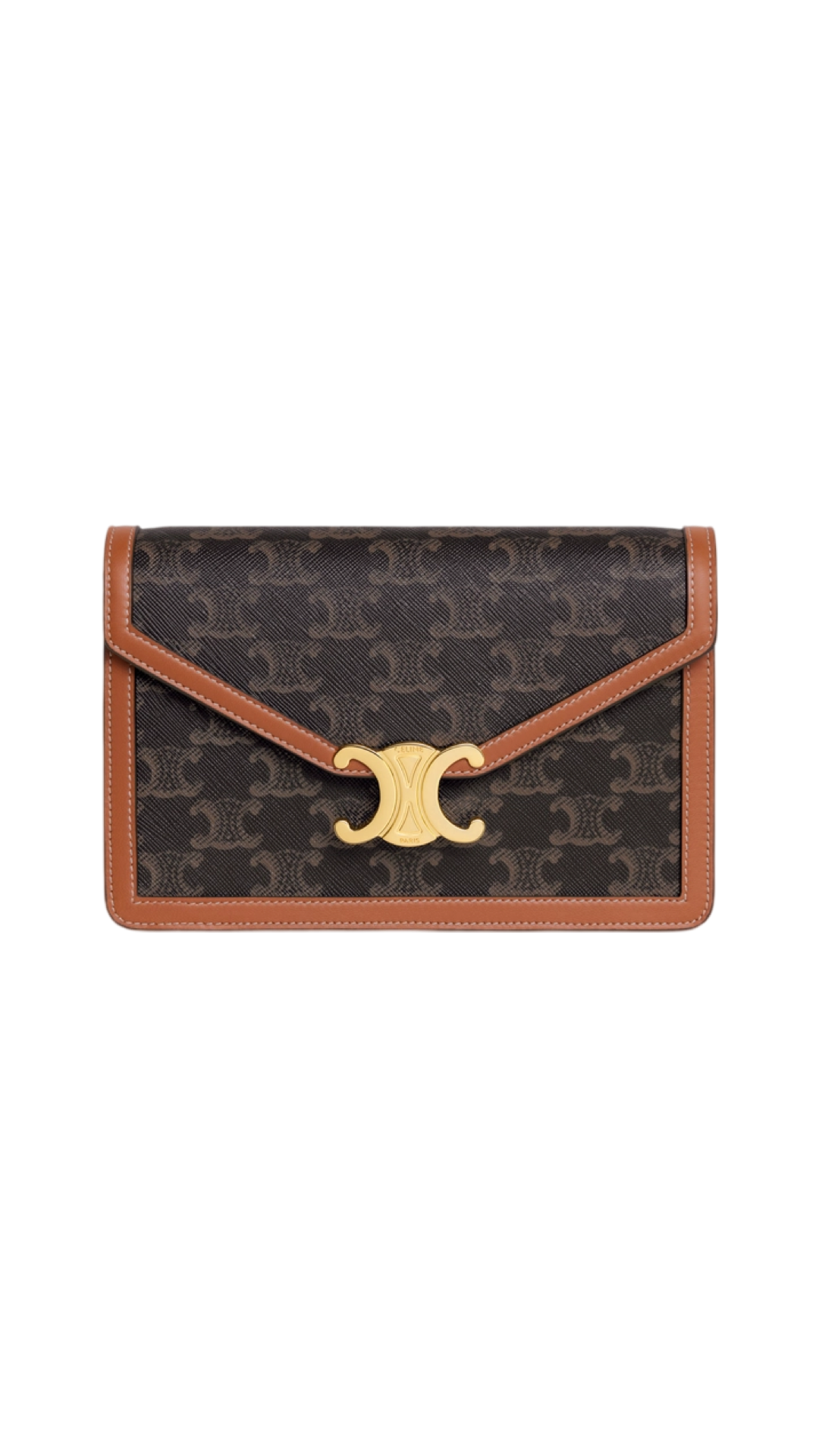 Cartera con Cadena Margo en Lona Triomphe y Piel de Becerro