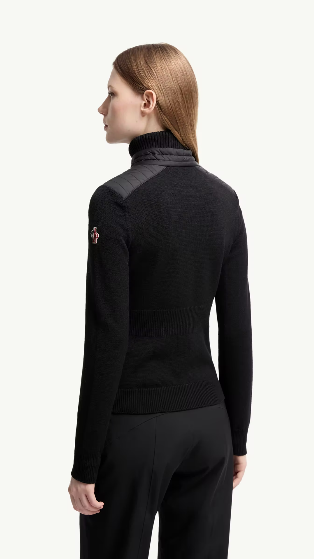 Wool and Nylon Blend Jacket in Black