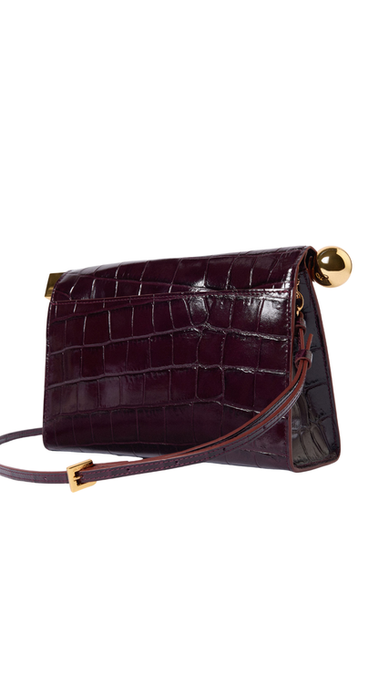 The Rond Carré Bag in Dark Burgundy