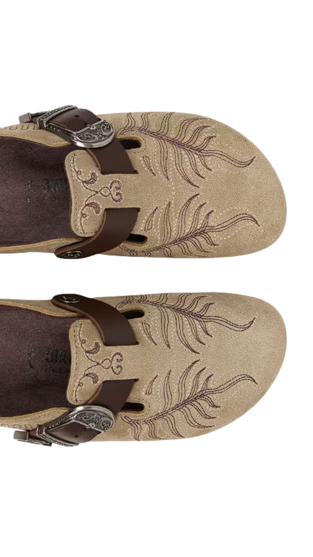 Birkenstock by Etro Embroidered Suede Boston Clogs