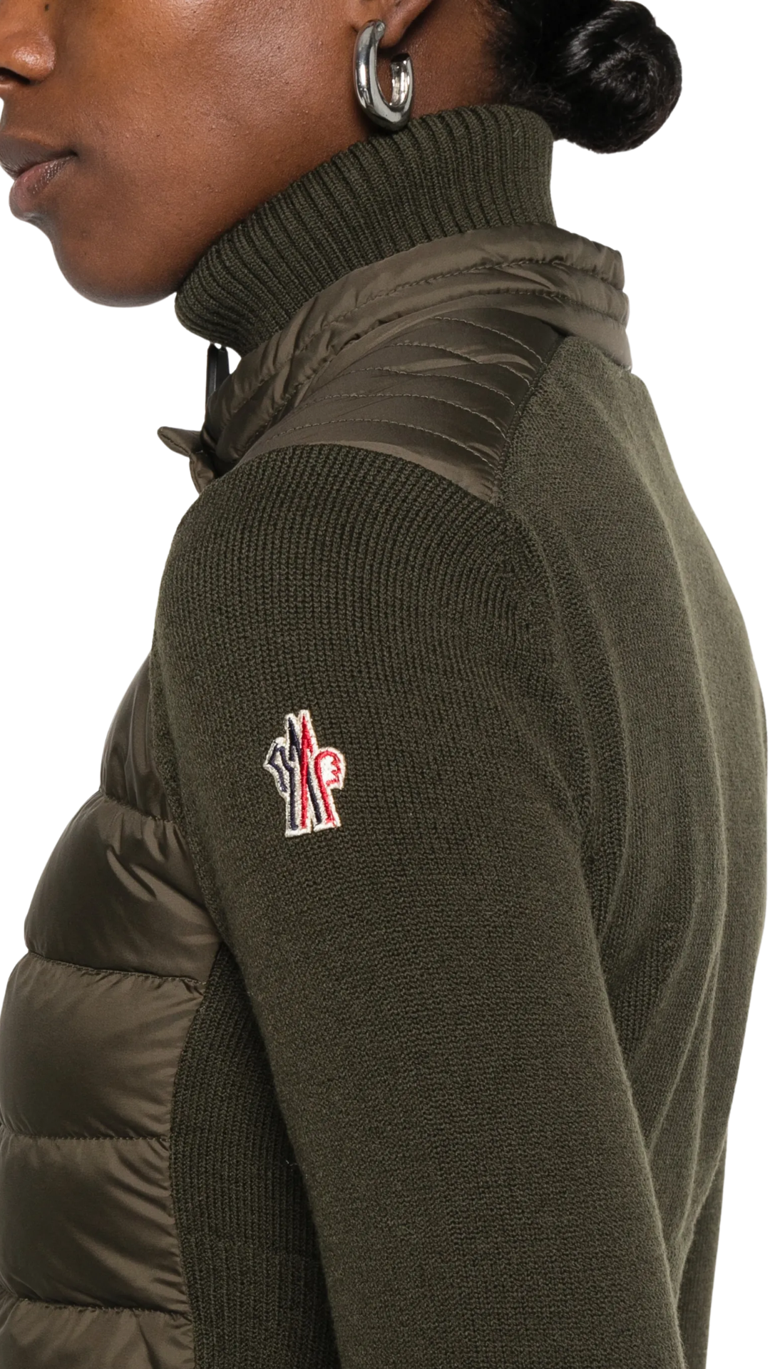 Wool and Nylon Blend Jacket in Green