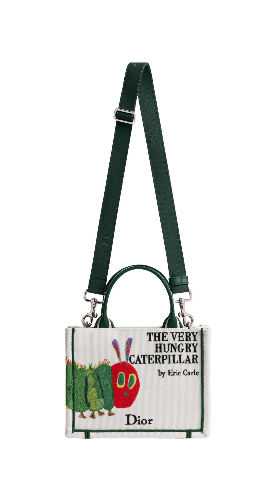 Mini Dior Book Tote with Strap in Multicolor Book Cover Embroidery