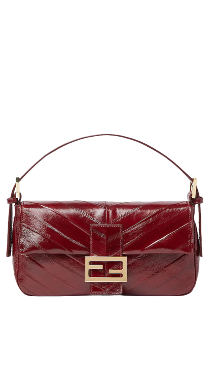 Baguette® 26424 in Burgundy Inlaid Hagfish Leather Bag