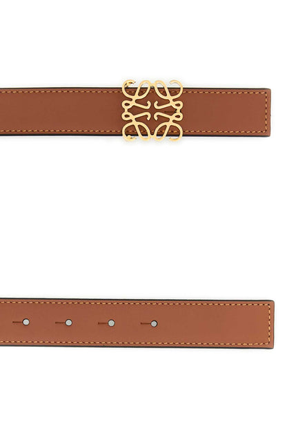Reversible Anagram Belt 2.8 cm Tan/Black/Gold