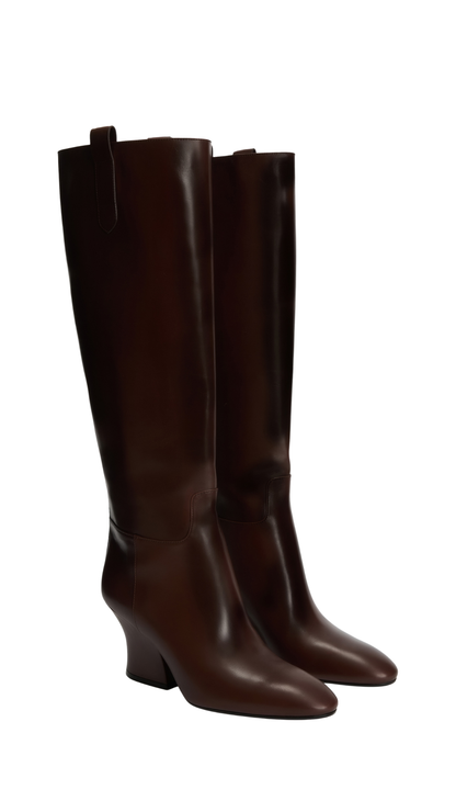 Lune Knee-High Boot in Chocolate Plum
