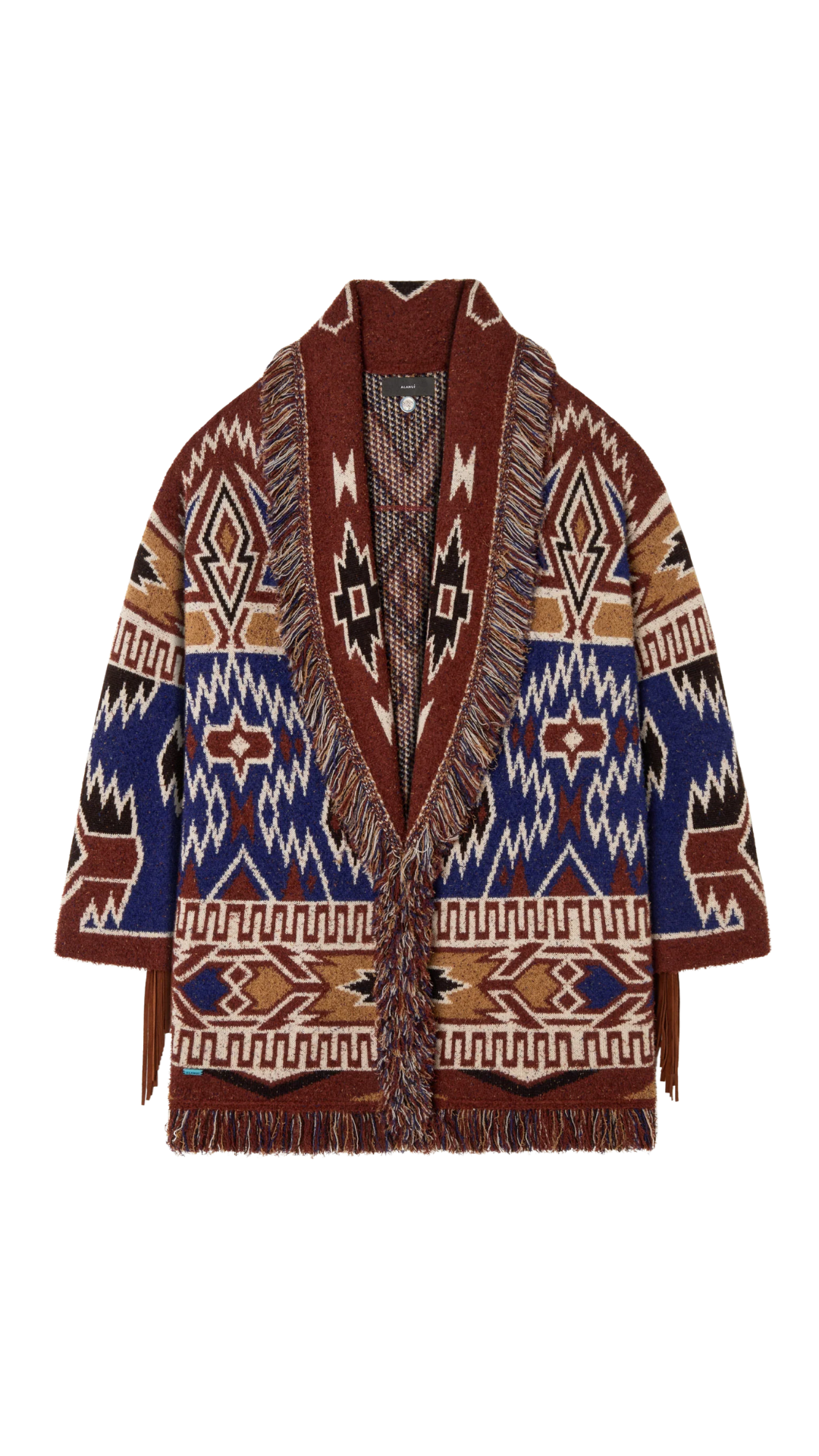 The Amazing Journey Cardigan in Night Blue/Tabacco