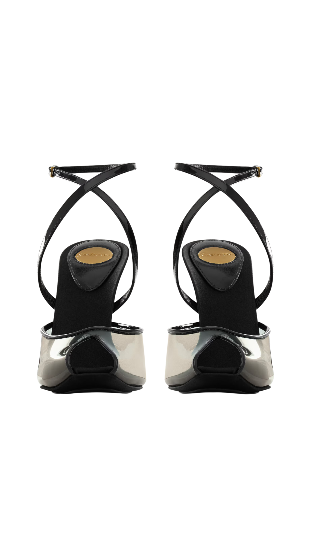 Michelle Sandals in TPU and Patent Leather in Marble Grey & Black