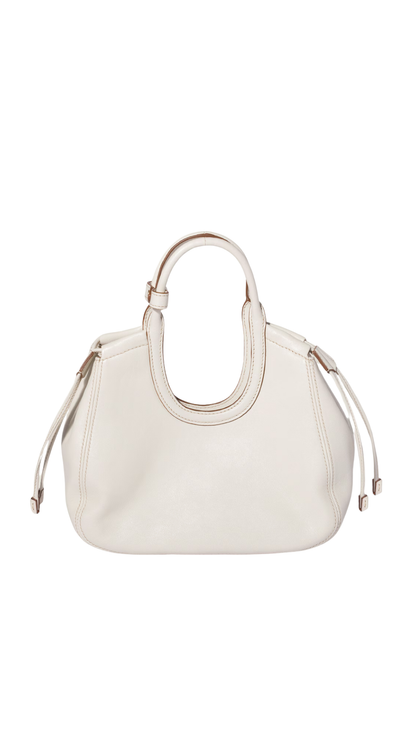 Ivy Nappa Leather Tote Bag in White